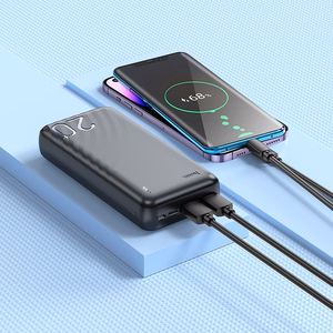 HOCO portatīvais lādētājs 20000 mAh 2A J123A melns