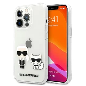 Karl Lagerfeld Karl & Choupette viedtālruņa apvalks iPhone 13 Pro Max 6.7" - caurspīdīgs