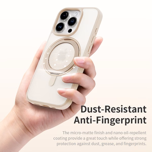 Rock Rotating Stand Soft Touch Series Magnētiskais Iphone 16 Pro Max zelta