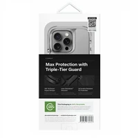 Uniq Combat iPhone 16 Pro 6.3" Magnētiskais uzlādes viedtālruņa apvalks pelēks/akmens pelēks