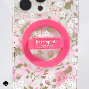 Kate Spade New York Magnetic Loop Grip MagSafe magnētiskais tālruņa turētājs pirkstam, “Pom Pom Pink”