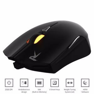 Gamdias Ourea optiskā pele, 2500 DPI