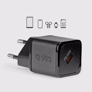 SBS TETRGAN1C20K 20W GaN Зарядное устройство USB-C с Power Delivery - чёрный