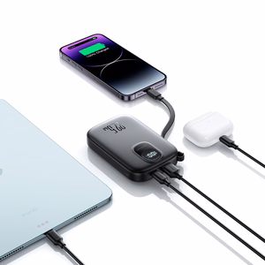 Внешний аккумулятор Joyroom JR-PBF18 22.5W с кабелем Lightning 10000mAh чёрный
