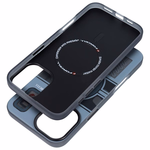 FORCELL F-PROTECT Levels ar dubultā slāņa 4D tehnoloģiju, militāri pārbaudīts, saderīgs ar MagSafe IPHONE 16 PLUS kibers pelēks