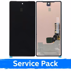 LCD displejs saderīgs ar Google Pixel 7A melns ar rāmi (Service Pack)