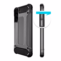 Hybrid Armor viedtālruņa apvalks Samsung Galaxy S23 Ultra bruņu hibrīda apvalks zils