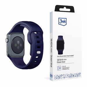 3mk silikona siksniņa Apple Watch, 38/40/41/42 mm, okeāna zils, mazais izmērs