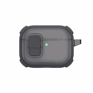 AmazingThing Titan Pro Mag futrālis caurspīdīgs AirPods Pro 3 - Melns