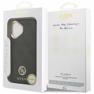 Guess 4G Strass Logo magnētiskais viedtālruņa apvalks iPhone 17 - melns