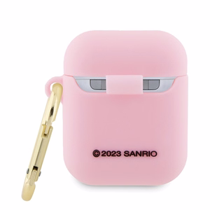 Hello Kitty silikona 3D Kitty galvas apvalks AirPods 1/2 - rozā