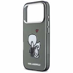 Karl Lagerfeld Karl & Choupette задняя MagSafe чехол для iPhone 17 Pro Max чёрный