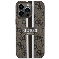 Guess GUHMP13XP4RPSW iPhone 13 Pro Max 6.7" brūns/brūns cietais apvalks 4G Printed Stripes MagSafe