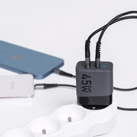 FORCELL F-ENERGY GaN VT-39 pelēks ceļojuma lādētājs Type C + USB A PD QC4.0 4A 45W ar PD