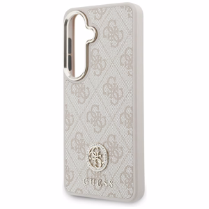 Guess 4G Big Rhinestone Triangle Strap MagSafe maciņš + siksniņa Samsung Galaxy S26 rozā
