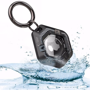 Tech-Protect Defense apvalks Apple AirTag 1/2 - melna