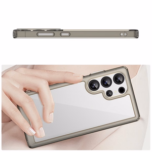 Viedtālruņa apvalks (m) ar Gel Frame Samsung Galaxy S25 Ultra - skaidrs melns (m)