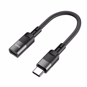 adapteris OTG USB C do Lightning Hoco 3A 0,1 m U107 melns