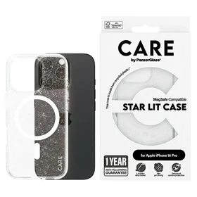 CARE by PanzerGlass Flagship Star Lit viedtālruņa apvalks iPhone 16 Pro 6.3" balts Magnētiskais 1342