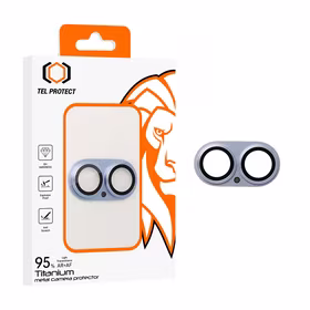 Tempered stikls Tel Protect 95% AR+AF Full Metal kameras aizsargs on camera for Iphone 17 zils (camera island)
