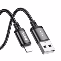 Kabelis USB A uz Lightning Hoco 2,4A 2 m X89 melns