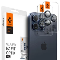 Spigen Optik.tR EZ Fit kameras aizsargs iPhone 14 Pro / Pro Max / 15 Pro / Pro Max – titāna zils, 2 gab.