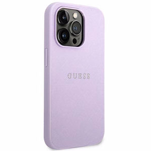 Guess Saffiano Strap Viedtālruņa apvalks iPhone 14 Pro Max 6.7" - violets