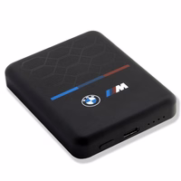 BMW M Collection MagSafe 5W 3000mAh indukcijas portativais ladetajs - Melns