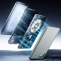 Blavec Portatīvais lādētājs 10000mAh BJ-03 Plāns 13,5mm - Type C - 22,5W magnētiskā Magsafe 3 in 1 (PBBJ03-MC10G) pelēka