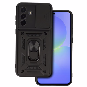 Slide Camera Armor viedtālruņa apvalks Samsung Galaxy A36 5G melns