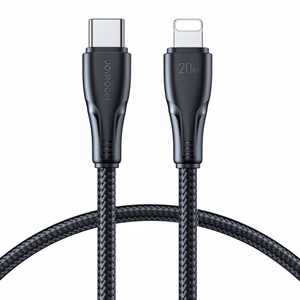 USB kabelis Joyroom „A11“ melns „Type-C / Lightning“ 25cm (līdz 20W)