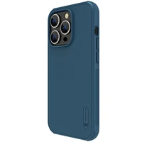 Nillkin Super Frosted Shield Pro viedtālruņa apvalks iPhone 14 Pro Max aizmugurējais apvalks zils