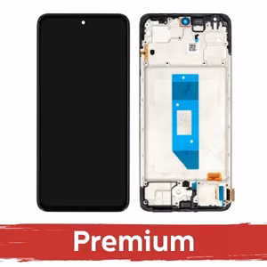 LCD ekrāns Xiaomi Redmi Note 14 4G (ES versija) ar rāmi / Midnight Black / OEM