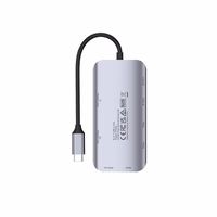 UNITEK aktīvs sadalītājs USB-C 2X HDMI 4K, RJ45, PD 100W