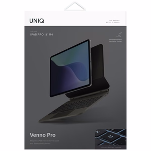Uniq Venno Pro Magnetic Smart Case with Keyboard for iPad Air 13" 2024 / 2025 / iPad Pro 13" 2024 - Black
