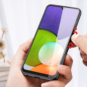 Dux Ducis Fino apvalks pārklāts ar neilona materiālu Samsung Galaxy A22 4G pelēks