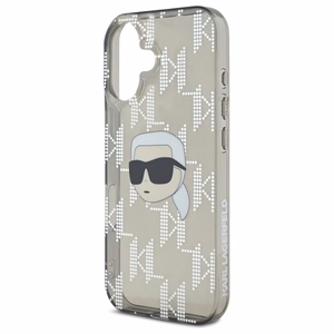 Karl Lagerfeld IML Karl Head Electroplated viedtālruņa apvalks iPhone 16 - melns