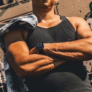 Protect siksniņa Apple Watch 38/40/41mm bruņots apvalks siksniņa - caurspīdīgs, rozā zelts