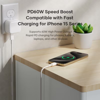 Rock Kabelis Z20 - Type-C uz Type-C kabelis - PD 60W 3A - 1 metrs balts (m)