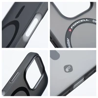 FORCELL F-PROTECT Leveli ar divu slāņu 4D tehnoloģiju, militārā nolaišanas pārbaude saderīgs ar MagSafe SAMSUNG S25 PLUS - dūmīgs melns