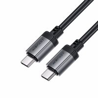 Acefast C20-03 USB-C kabelis - USB-C 480Mb/s 3A 1,2 m - melns