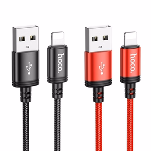 Кабель USB A to Lightning Hoco 2,4A 1 м X89 чёрный