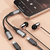 Dudao L13C+ 2in1 USB-C adapteris - pelēks