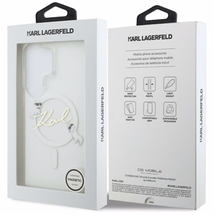 Karl Lagerfeld maciņš IML KC Script MagSafe priekš Samsung Galaxy S26 Ultra caurspīdīgs