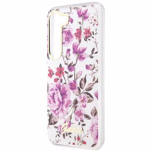 Guess GUHCS23MHCFWST S23+ S916 balts/balts cietais apvalks Flower Collection
