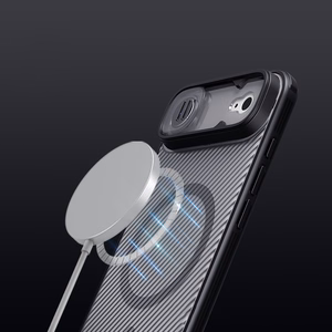 Nillkin CamShield Pro MagSafe saderīgs apvalks iPhone 17 Air - caurspīdīgs, melns