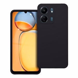 Silikona 2 mm vāciņš Xiaomi Redmi 13C, melns