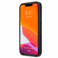 Mercedes viedtālruņa apvalks iPhone 13 mini ar sudraba zvaigžņu rakstu, melns