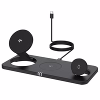 FORCELL F-ENERGY MagNetix 3w1 Qi2 20,5W bezvadu lādētājs saderīgs ar MagSafe melns