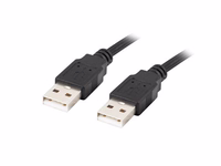 Lanberg CA-USBA-20CU-0018-BK USB cable 1.8m 2.0 USB A melns